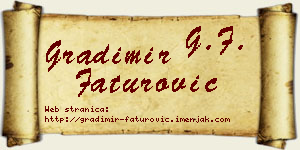 Gradimir Faturović vizit kartica